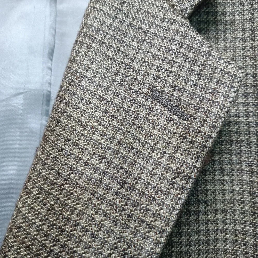 Southwick Men's 44T Tweed 2 Button Herringbone Wool Blazer Sport Coat Vintage‎